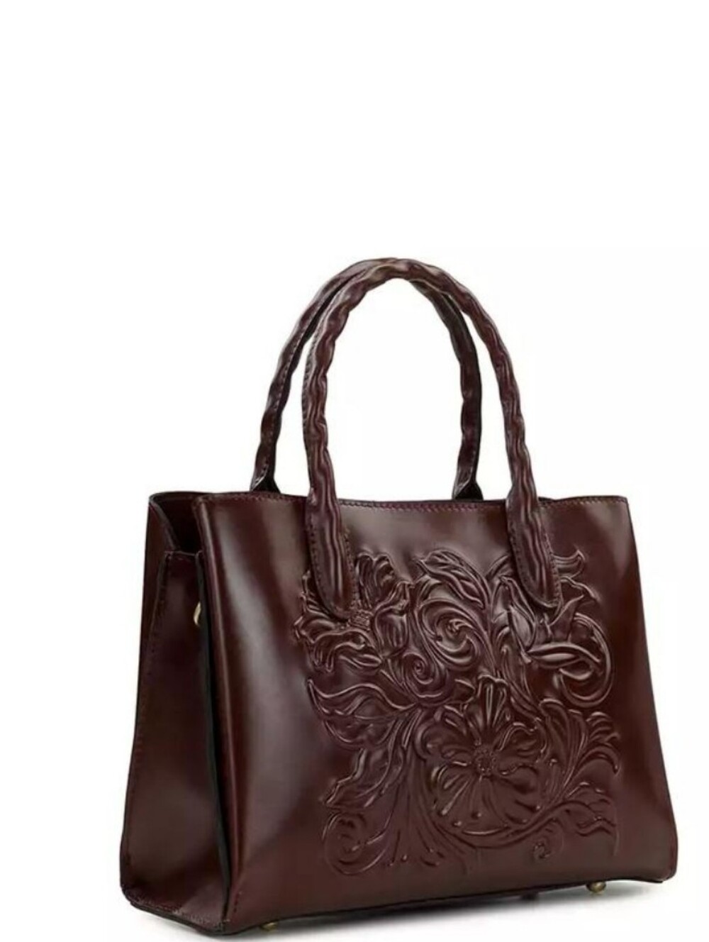 Patricia Nash Rose Tooled Leather Satchel in British Tan NWT W/ Crossbody Strap!